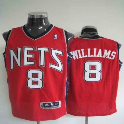 Revolution 30 Nets #8 Deron Red Williams Stitched NBA Jersey