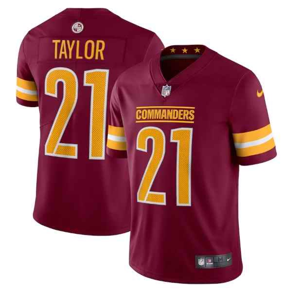 Men's Washington Commanders #21 Sean Taylor 2022 Burgundy Game Stitched Jersey