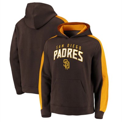 Men's San Diego Padres Brown Game Time Arch Pullover Hoodie Pullover Hoodie