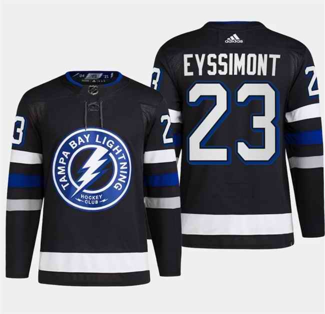 Men's Tampa Bay Lightning #23 Michael Eyssimont Black Alternate Premier Breakaway Stitched Jersey