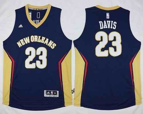 Revolution 30 Pelicans #23 Anthony Davis Navy Stitched NBA Jersey