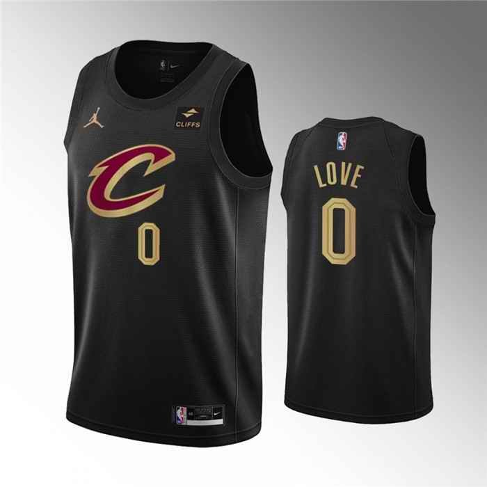 Men's Cleveland Cavaliers #0 Kevin Love Black Statement Edition Stitched Basketball Jersey