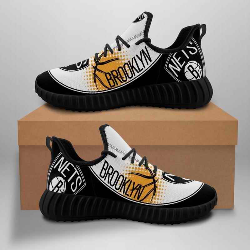 Men's Brooklyn Nets Mesh Knit Sneakers/Shoes 001