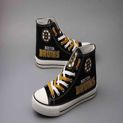 Women's Boston Bruins Repeat Print High Top Sneakers 002