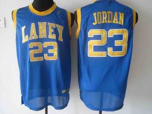 Bulls #23 Michael Jordan Blue Laney High School Classic Stitched NBA Jersey