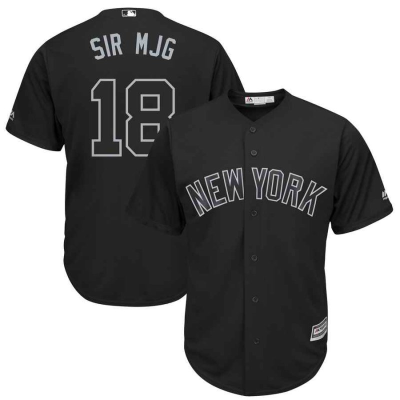 Men's New York Yankees#18  Didi Gregorius Sir MJG Majestic Black 2019 Players' Weekend Replica Player Stitched MLB Jersey