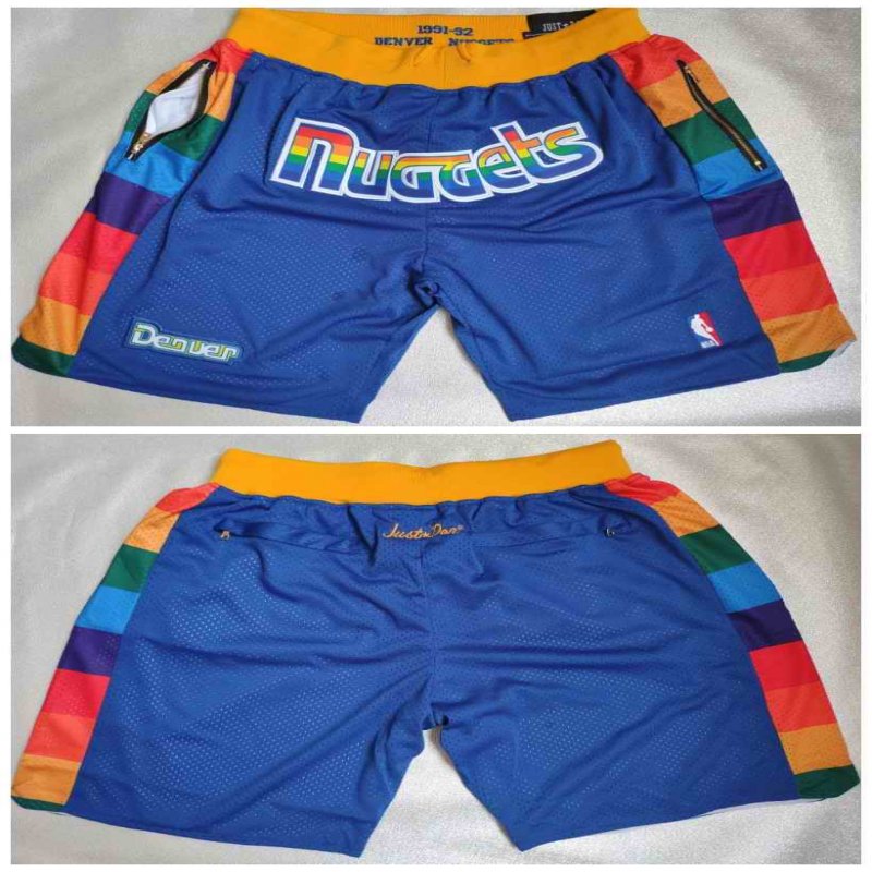 Men's Denver Nuggets Blue Shorts (Run Small)