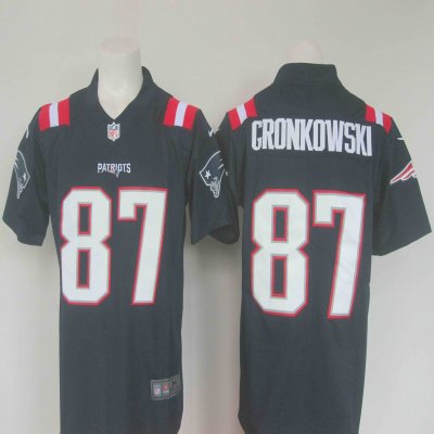 Men's Nike Patriots #87 Rob Gronkowski  Navy Limited Rush Stitched NFL Jersey