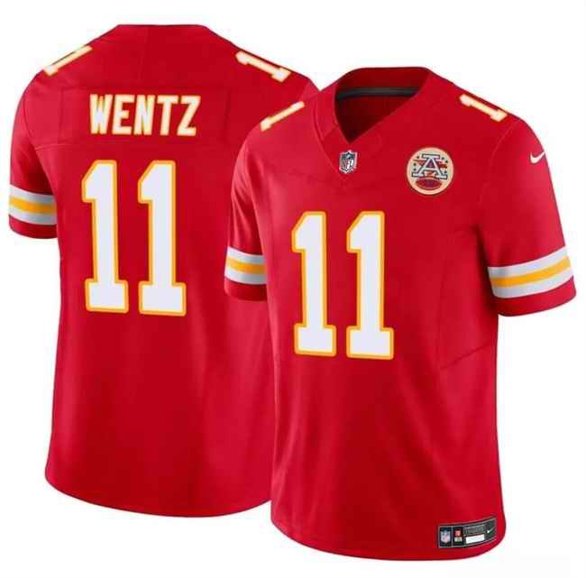 Youth Kansas City Chiefs #11 Carson Wentz Red 2023 F.U.S.E Vapor Untouchable Limited Stitched Football Jersey