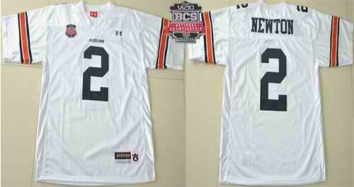 Tigers #2 Newton New White 2014 BCS Bowl Patch Stitched NCAA Jersey