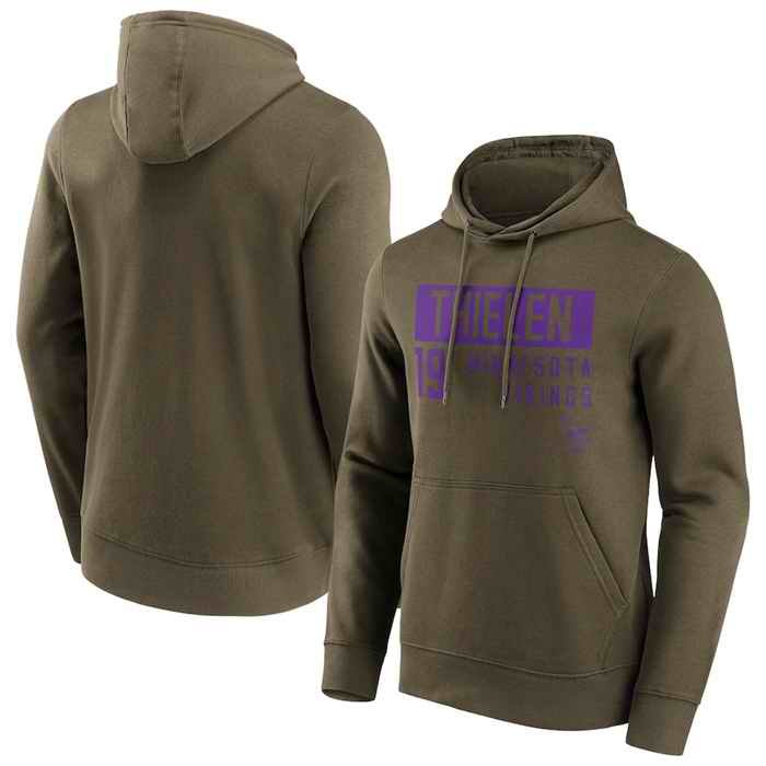 Men's Minnesota Vikings #19 Adam Thielen Fashion Name & Number Hoodie