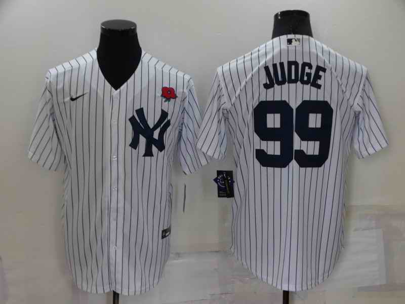 Men's New York Yankees #99 Aaron Judge White Cool Base Stitched Baseball Jersey