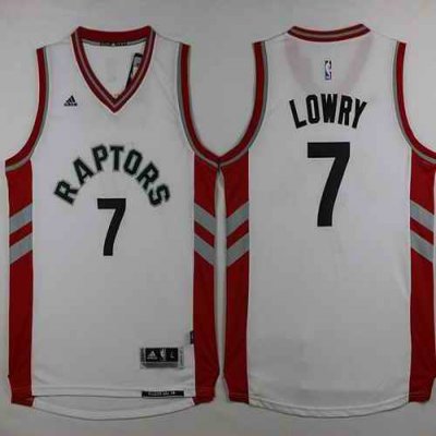 Raptors #7 Kyle Lowry White Stitched NBA Jersey