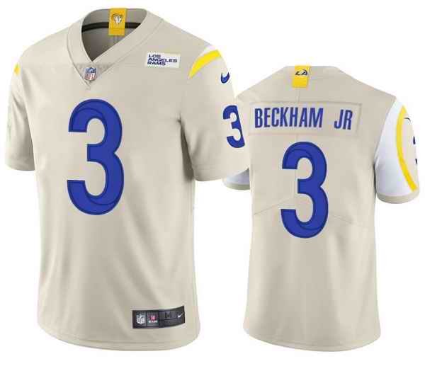 Youth Los Angeles Rams #3 Odell Beckham Jr. Bone Vapor Untouchable Limited Stitched Jersey