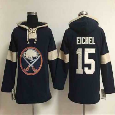 Sabres #15 Jack Eichel Navy Blue Pullover NHL Hoodie