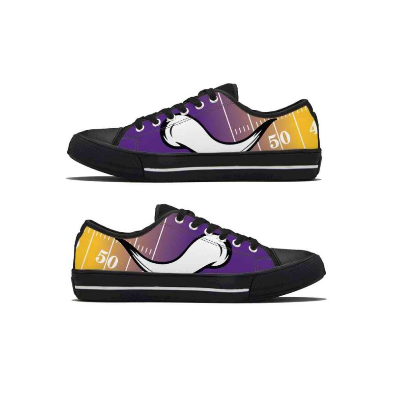 Women's Minnesota Vikings Low Top Canvas Sneakers 001