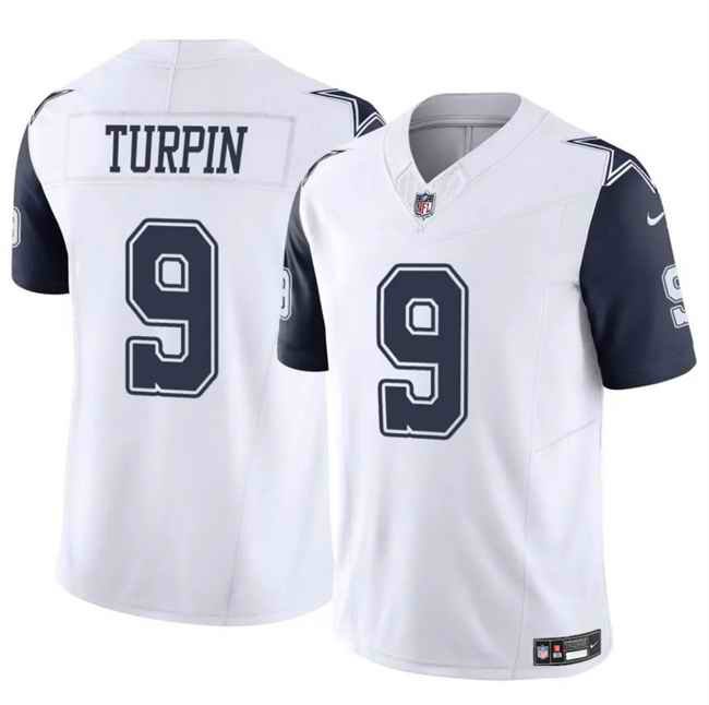 Men's Dallas Cowboys #9 KaVontae Turpin White 2023 F.U.S.E Vapor Untouchable Limited Stitched Football Jersey