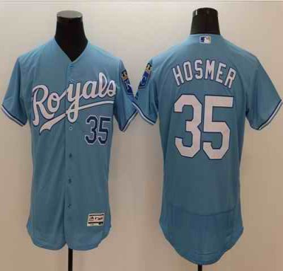 Royals #35 Eric Hosmer Light Blue Flexbase Authentic Collection Stitched MLB Jersey