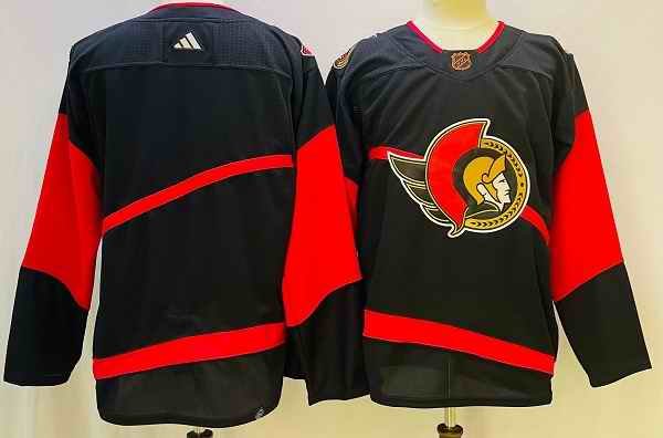 Men's Ottawa Senators Blank Black Stitched Jersey