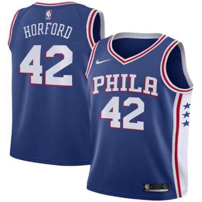 Men's Philadelphia 76ers #42 Al Horford Royal Icon Edition Stitched Swingman Jersey