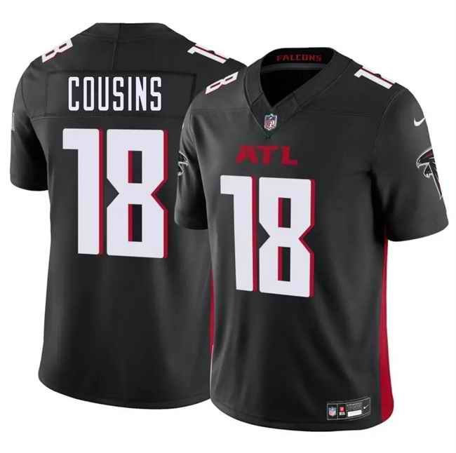 Youth Atlanta Falcons #18 Kirk Cousins Black 2023 F.U.S.E. Vapor Untouchable Limited Stitched Football Jersey