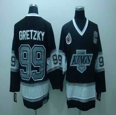 Kings #99 Wayne Gretzky Black CCM Throwback Stitched NHL Jersey