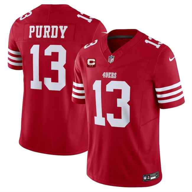 Men's San Francisco 49ers #13 Brock Purdy Red 2024 F.U.S.E. With 2-Star C Patch Vapor Untouchable Limited Stitched Football Jersey