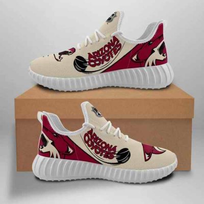 Men's Arizona Coyotes Mesh Knit Sneakers/Shoes 002