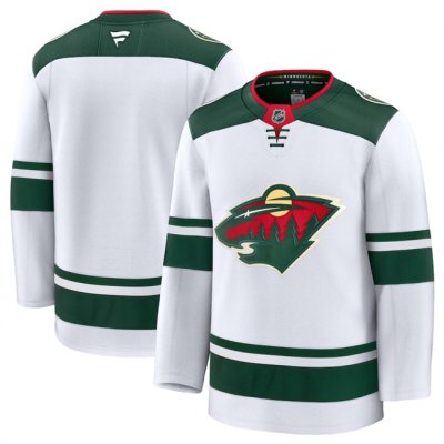 Men's Minnesota Wild Blank White 2024-25 Away Stitched Hockey Jersey