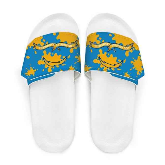 Men's Los Angeles Chargers Beach Adjustable Slides Non-Slip Slippers/Sandals/Shoes 002