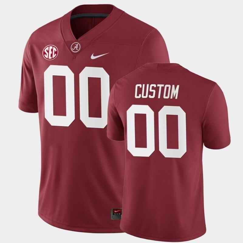 Men's Alabama Crimson Tide Active Player Custom Red Stitched Jersey