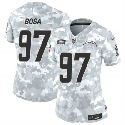 Women's Los Angeles Chargers #97 Joey Bosa 2024 F.U.S.E Arctic Camo Salute to Service Limited Stitched Football Jersey(Run Small)