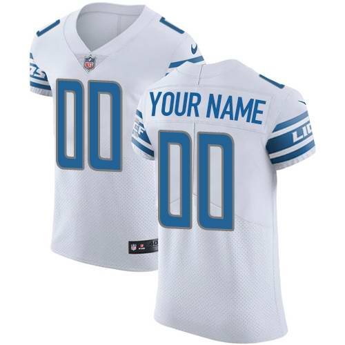 Men's Detroit Lions White Vapor Untouchable Custom Elite NFL Stitched Jersey