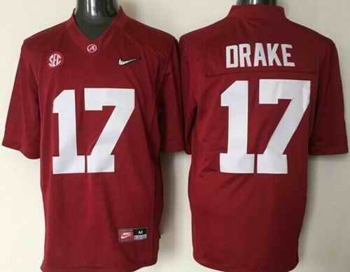 Crimson Tide #17 Kenyan Drake Red 2016 National Championship Stitched NCAA Jersey