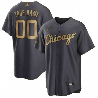 Men's Chicago White Sox Active Player Custom 2022 All-Star Charcoal Cool Base Stitched Baseball Jersey