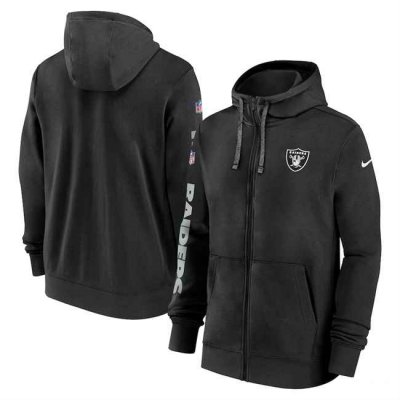 Men's Las Vegas Raiders Black 2024 Team Full-Zip Hoodie