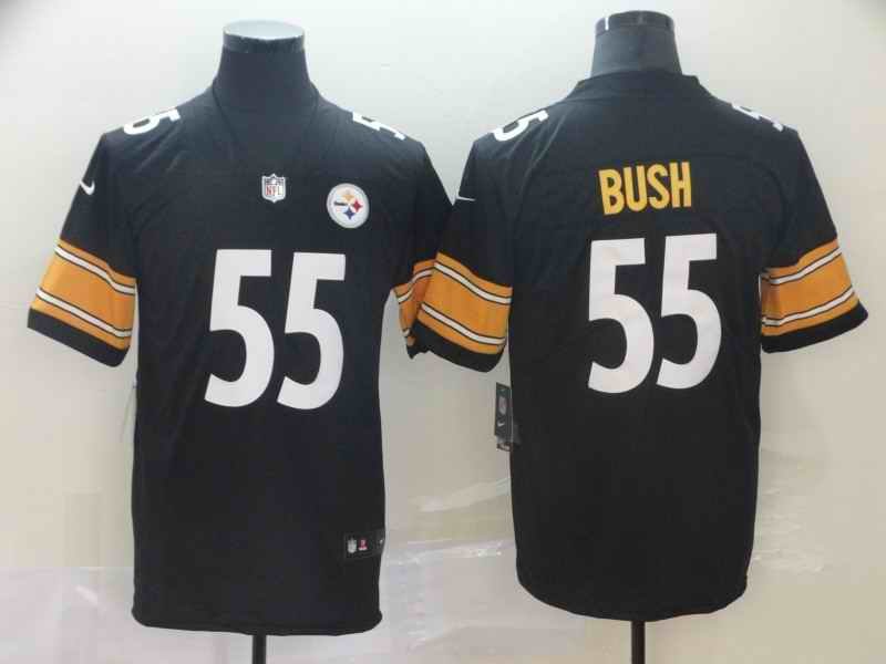 Men's Pittsburgh Steelers #55 Devin Bush Black Vapor Untouchable Limited Stitched NFL Jersey