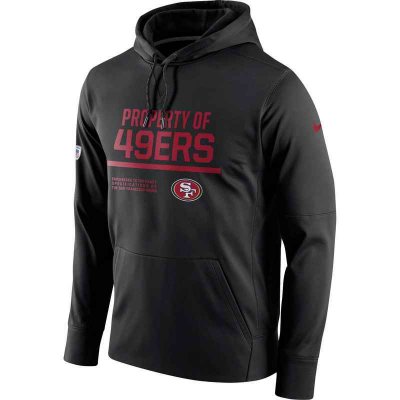 Men's San Francisco 49ers Nike Black Circuit Property Of Performance Pullover Hoodie