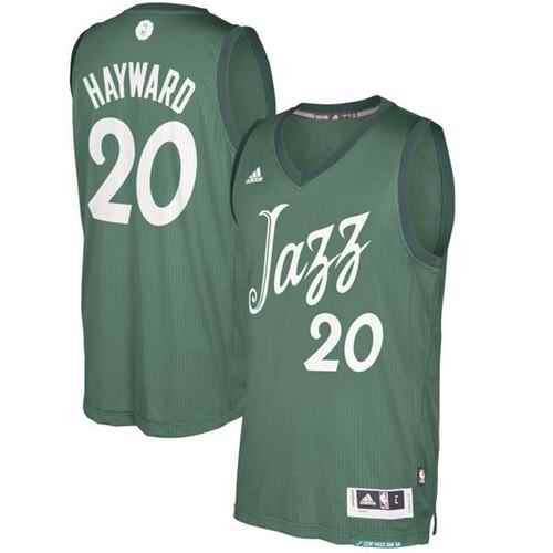 Jazz #20 Gordon Hayward Green 2016-2017 Christmas Day Stitched NBA Jersey