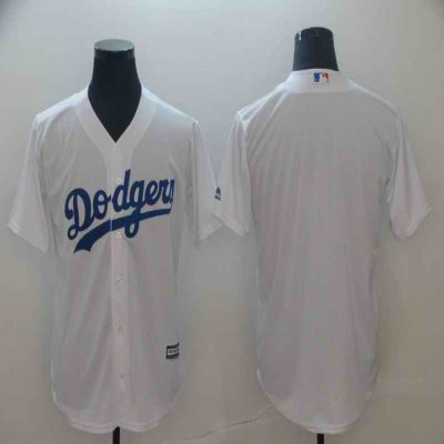 Men's Los Angeles Dodgers White Blank Cool Base Stitched MLB Jersey