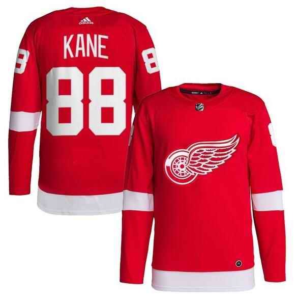 Men's Detroit Red Wings #88 Patrick Kane Red Stitched Jersey