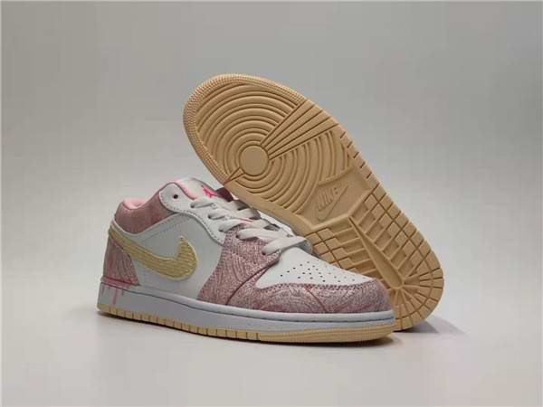 Women's Running Weapon Air Jordan 1 White/Pink Shoes 0122