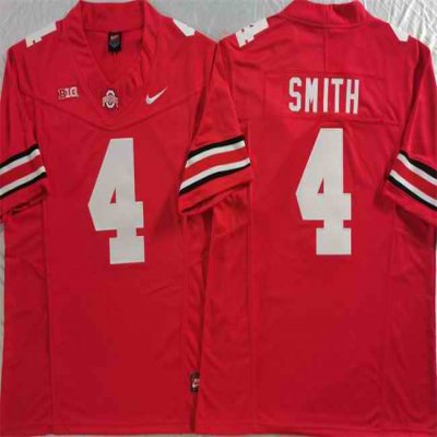 Men's Ohio State Buckeyes #4 Jeremiah Smith Red F.U.S.E. Limited Stitched Jersey