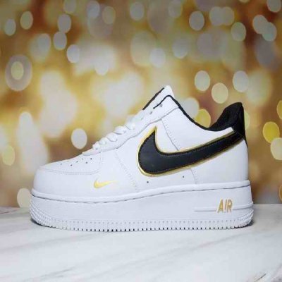 Women's Air Force 1 White/Black Shoes 0183