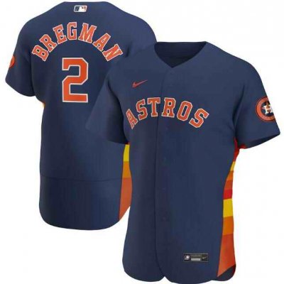 Men's Houston Astros #2 Alex Bregman Navy Flex Base Stitched Jersey