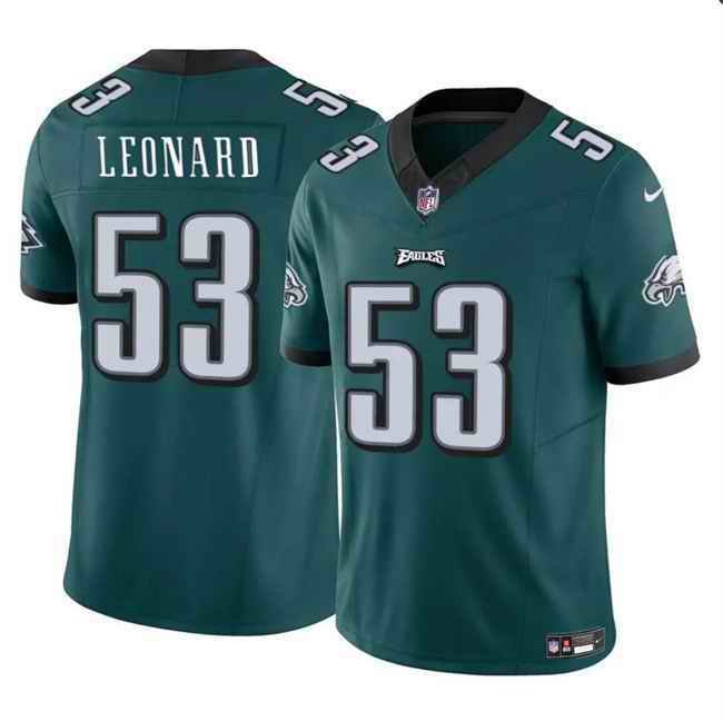 Men's Philadelphia Eagles #53 Shaquille Leonard Green 2023 F.U.S.E. Throwback Vapor Untouchable Limited Stitched Football Jersey