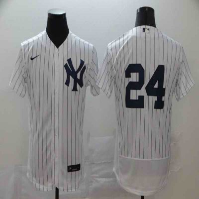 Men's New York Yankees #24 Gary S'nchez White Flex Base Stitched MLB Jersey