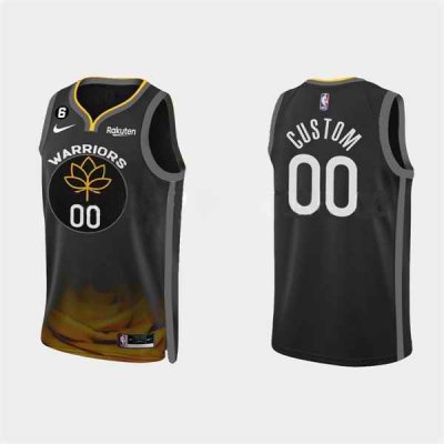 Men's Golden State Warriors Active Player Custom 2022/23 Black City edition Stitched Basketball Jersey