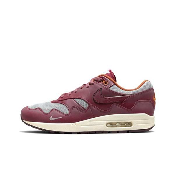 Men's Running weapon Air Max 1 Rush Maroon Shoes 005