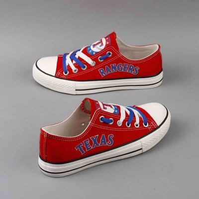 Women's Texas Rangers Repeat Print Low Top Sneakers 001